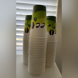 40 pack 16 oz Paper Cups Hot/Cold, to go cups, eco life in green products